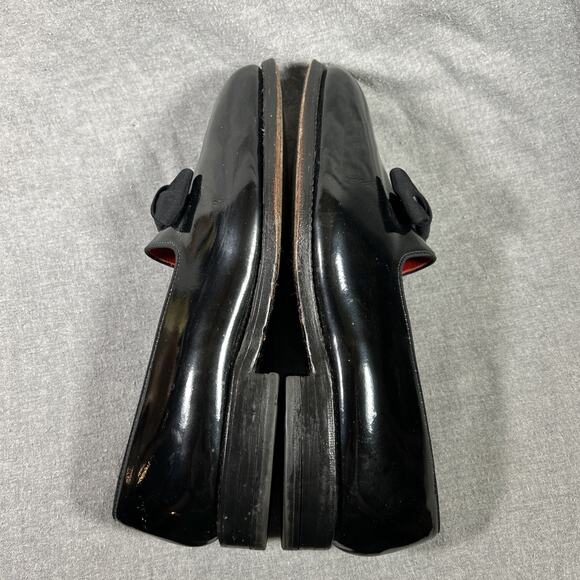 Allen Edmonds Men's Ritz Black Patent Leather Tuxedo Loafers Bow Slip On 8.5 3E - Picture 8 of 11